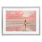 Stupell Industries Pink Sky Surfer Framed Print Under Glass, design by LSR Design Studio